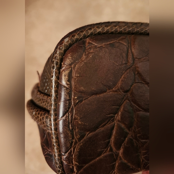 Brown Patchwork Handbag - Picture 7 of 9